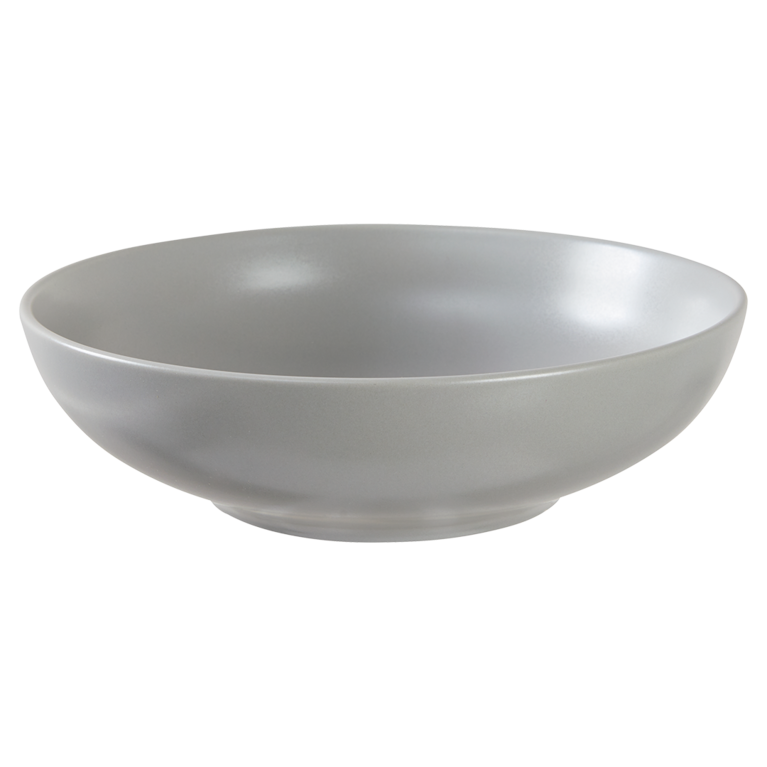 Flache graue Schuessel