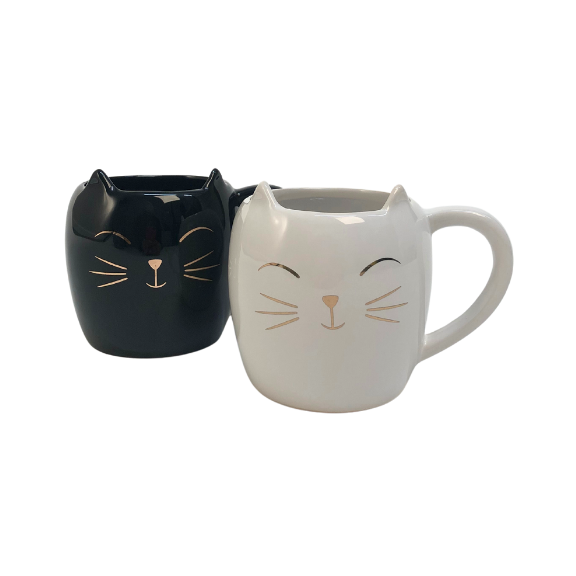 Katzen Tasse Schwarz und Weiß