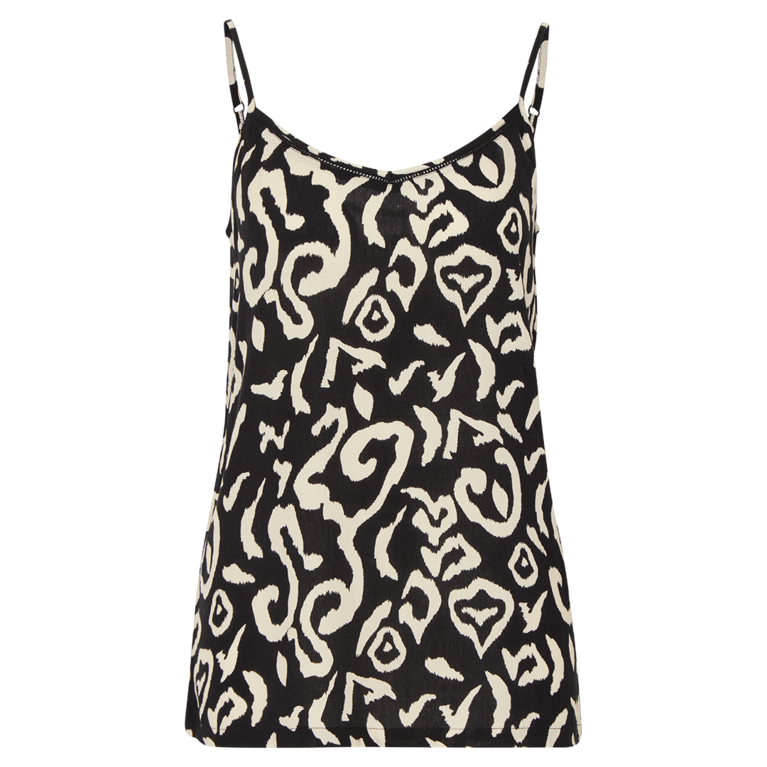 Schwarzes Damen top gemustert