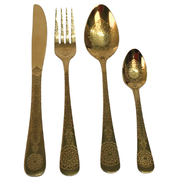 Besteckteile Golden Mandala