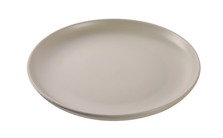 großer Teller in beige