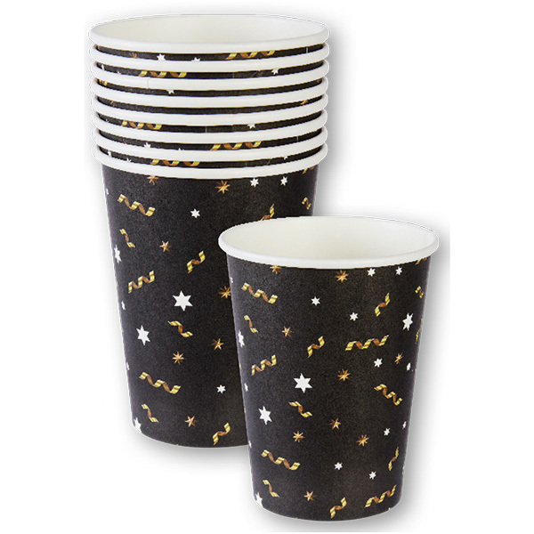 Schwarze Party Papp-Becher