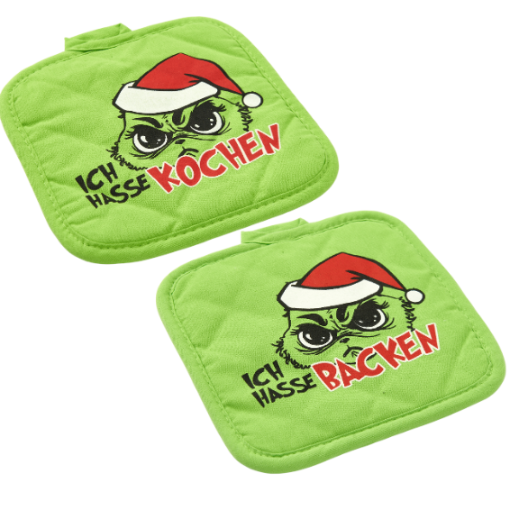 M.Kritzinger's Weihnachts-Muffel Mütze - Ich Hasse Kälte Design In Grün